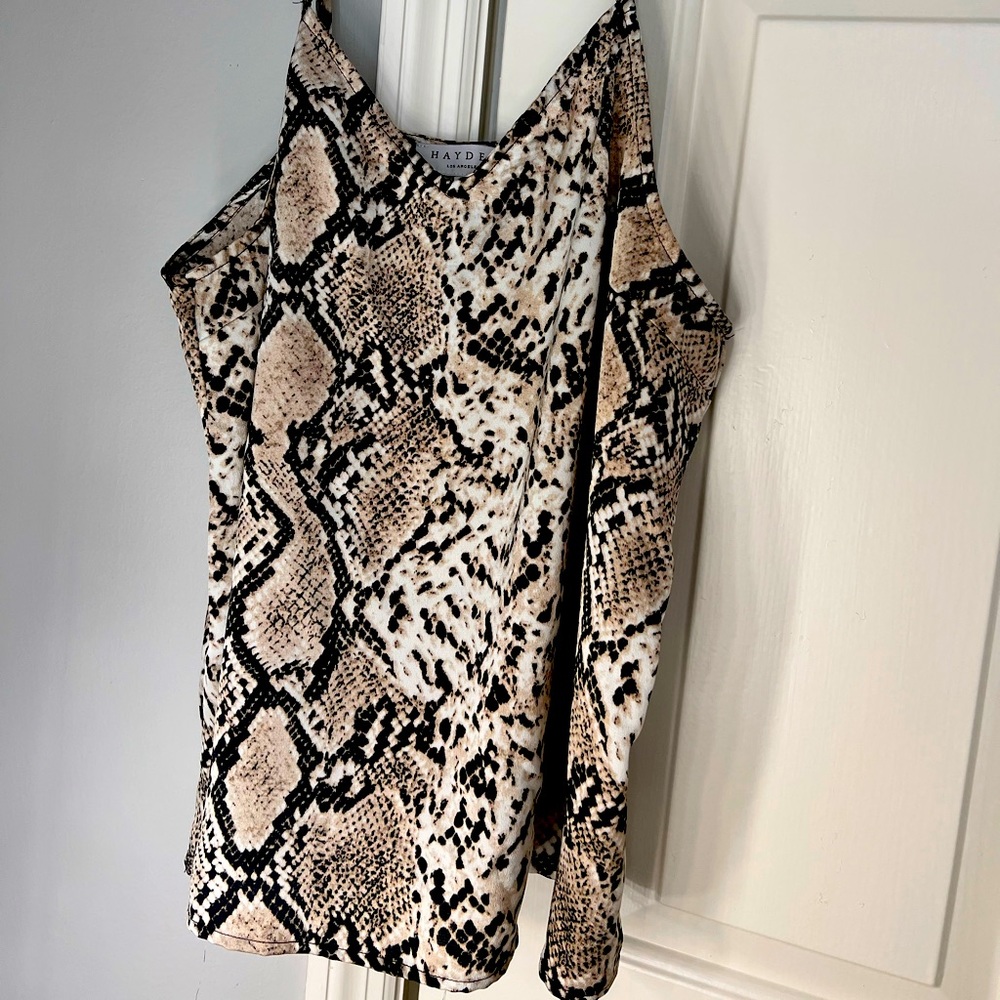 Stitch fix: Hayden snake print v-neck tank top